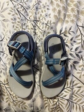 Chaco Cushz Women's Sandals Frond Pacific - blue/gray